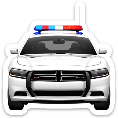 Police Car - Dodge Charger Pursuit (Model Year: 2022) (Iconic colour: Black and white) sticker