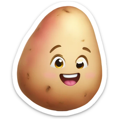 Cute potato pink sticker