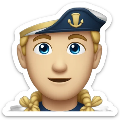 Jealous Sailor with blue eyes sticker