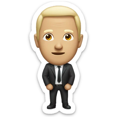 Man following man sticker