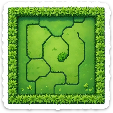 RPG grass terrain tile top-down view sticker