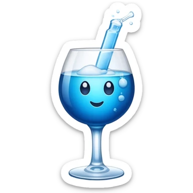 Alcohol beverage, blue buzz ball sticker