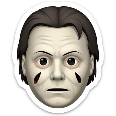michael myers black eyes sticker