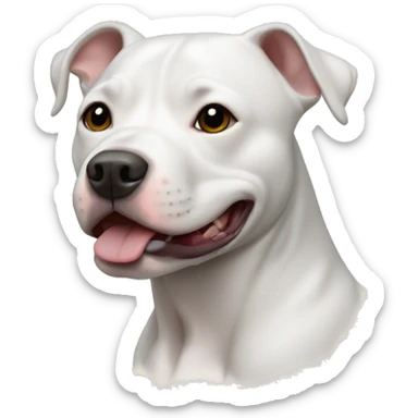 White pit bull mix sticker