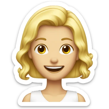 Femme blonde appareil dentaire sticker