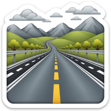 CARRETERA sin cuadro pero con paisajes de lado 

 sticker
