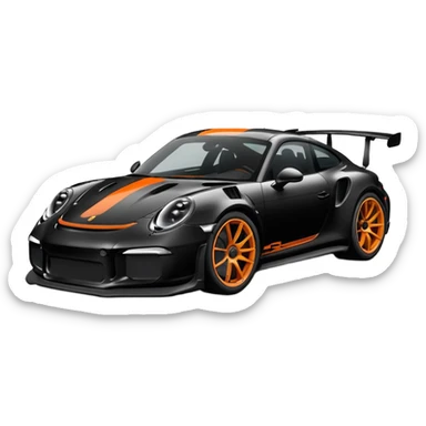 une porshe 911 gt3 rs noir sticker