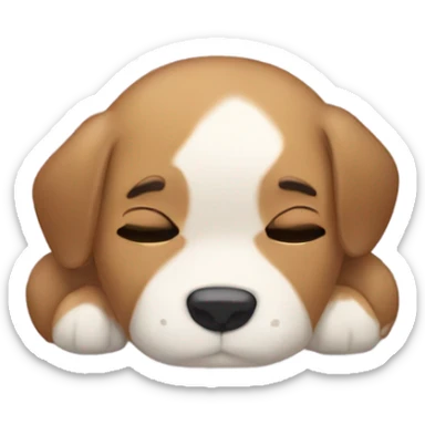 Sleepy puppy in a onesie sticker