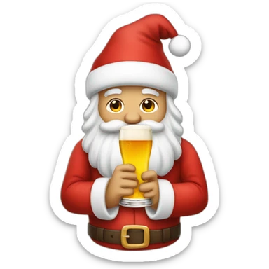 Babbo Natale con birra sticker