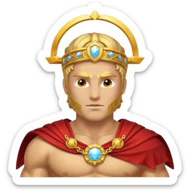 The image of Sol Invictus, God from Roman Aurelian cult sticker