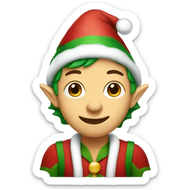 christmas elf sticker