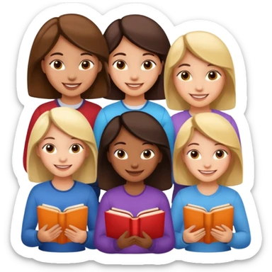 books club girls only sticker