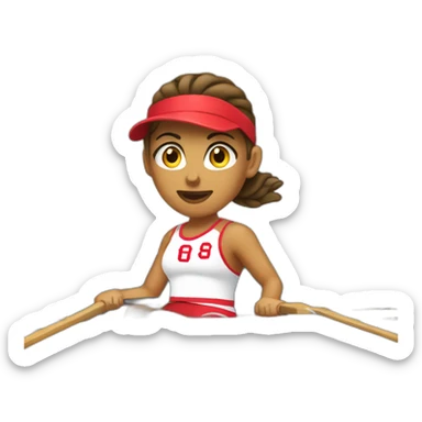 ohio state buckeyes woman rower in a boat sticker