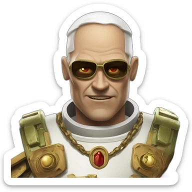 Pope doomguy sticker
