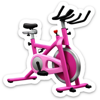 pink gym bike sticker