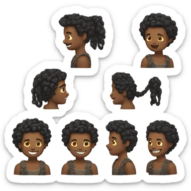 Chico con trenza  sticker