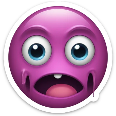 a one eye monster crying sticker