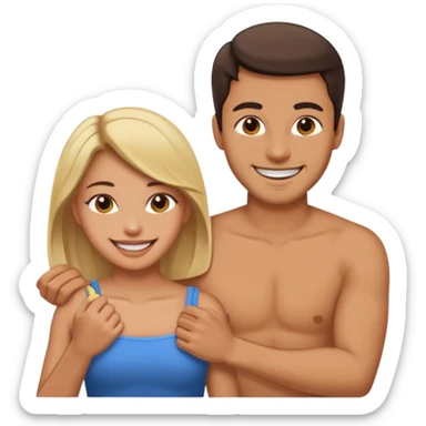 Man spanking women sticker