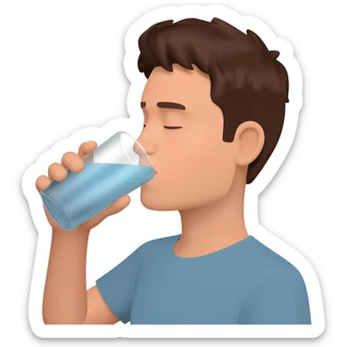 Bebiendo agua sticker