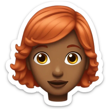 shor red hair girl sticker