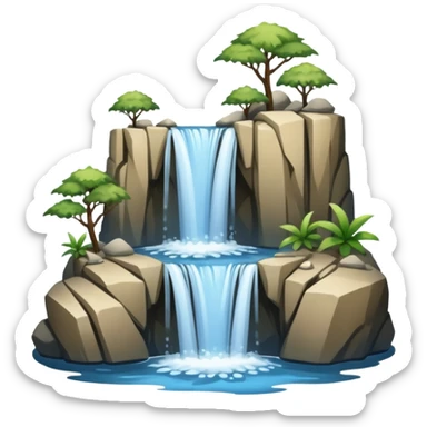 water falls different type natural water sources sticker