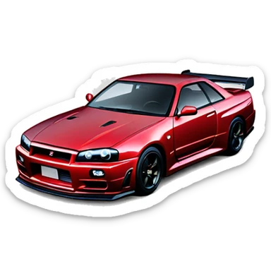 Nissan skyline R34 sticker