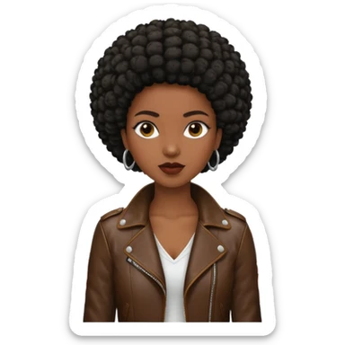 Classic mustang dark women with short afro sticker