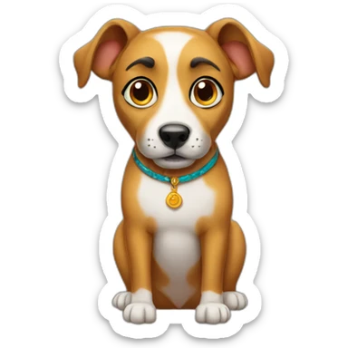 a Tamil dog wearing a veshti sticker