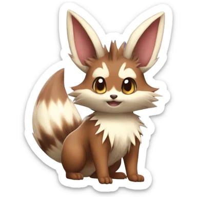 Furret Eevee Zigzagoon sticker