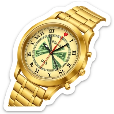 reloj con dolares sticker