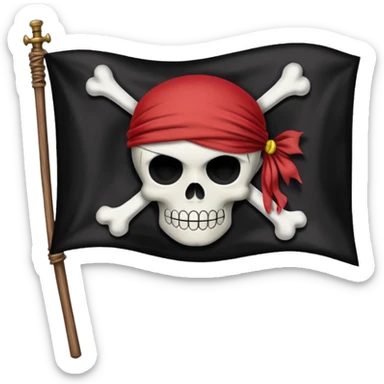 Drapeau de pirate de luffy  sticker