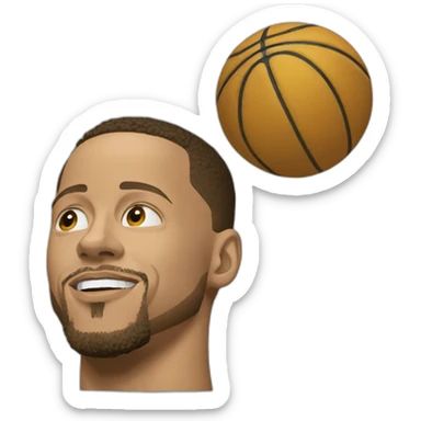 steph curry head sticker