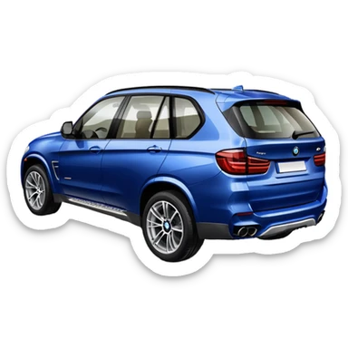 bmw x5 side profile dark blue sticker