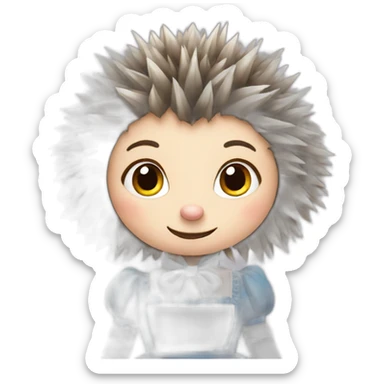 Hedgehog wearing dress of Alice from Alice in Wonderland sticker