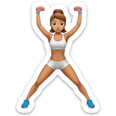 Exercising girl sticker