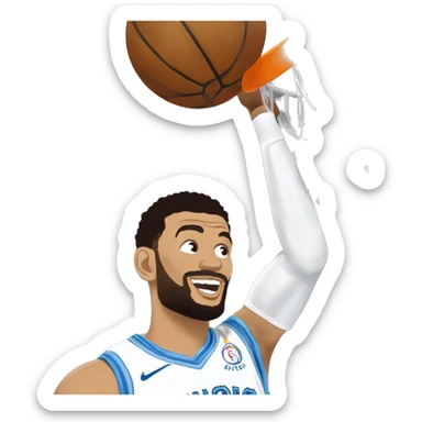 Jamal Murray dunking on LeBron James  sticker
