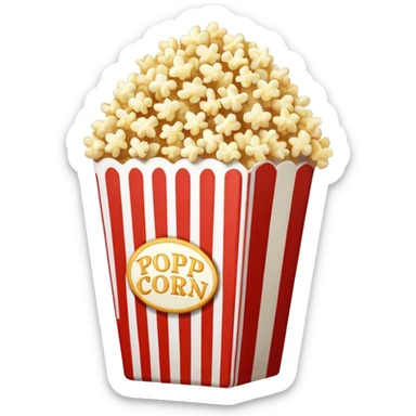 a single grain of  Popped Popcorn sticker