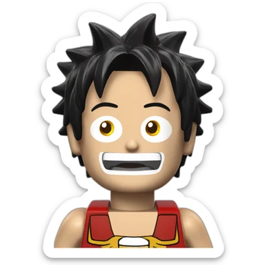 luffy LEGO sticker