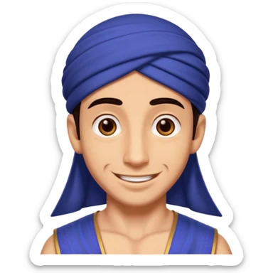 Alladin face only cute face young face sticker