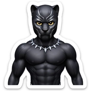 Black pantera sticker