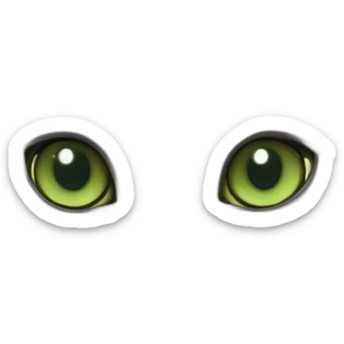 British shorthair cat green eyes sticker