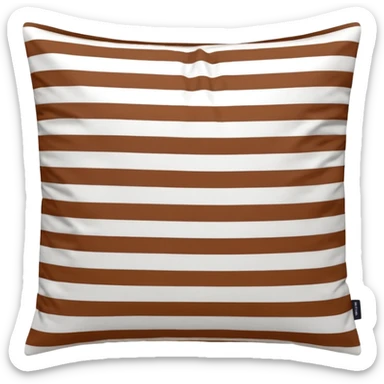 pillow case bedding from the danish brand TEKLA with small white and brown stripes sticker
