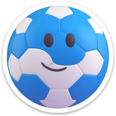 a clean and modern football emoji in Amazon Prime Video colors blue and white, no text sticker