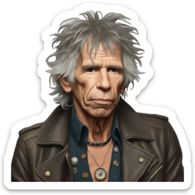 Keith Richards cinta en la cabeza sticker