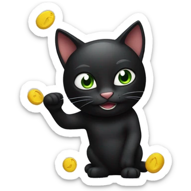 black cat clubbing  sticker