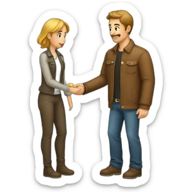 Homme qui passe un bague à une femme sticker