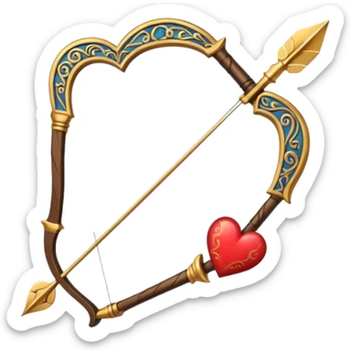 love bow and arrow sticker