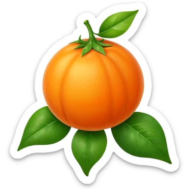 Flat Orange: with one leaf sticker