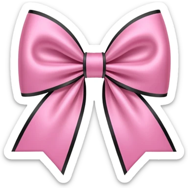 pink gothic bow sticker