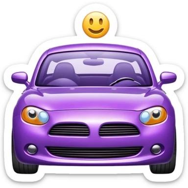Purple car sticker
